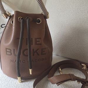 Marc Jacobs Brown Leather Bucket Bag